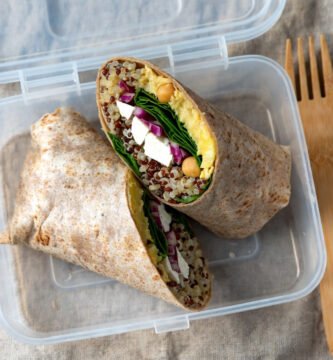 Piadina integrale con hummus